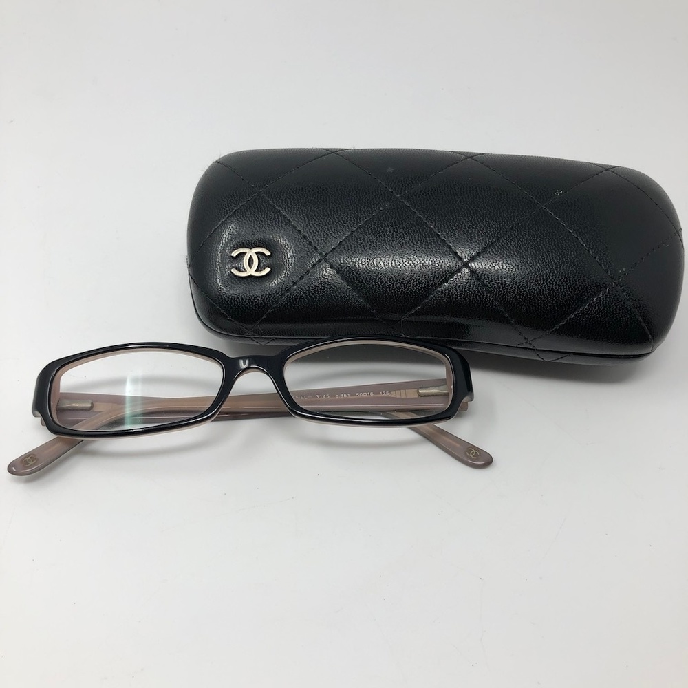 Chanel Classic Black & Soft Pink Glasses